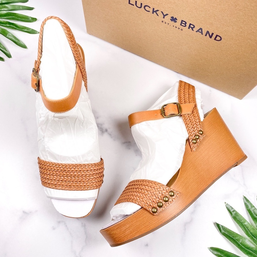 NIB Lucky Brand Zyler Platform Wedge Sandal